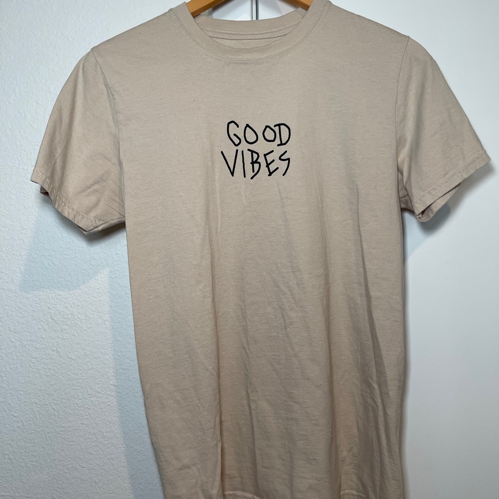 Good Vibes Tan T-Shirt
